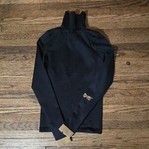 Reebok Black and Tan Long Sleeve Top